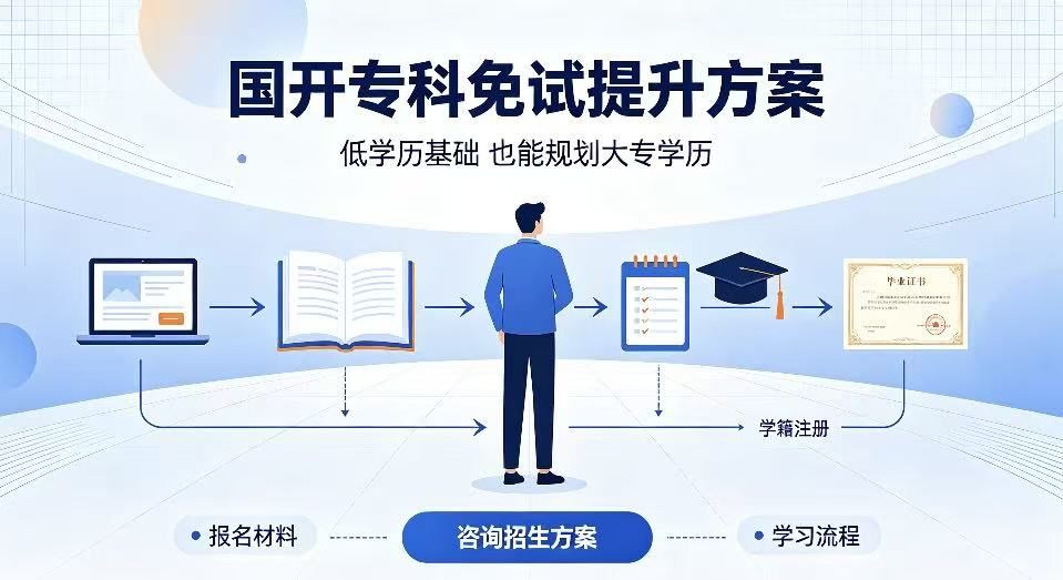 国开专科免试提升方案